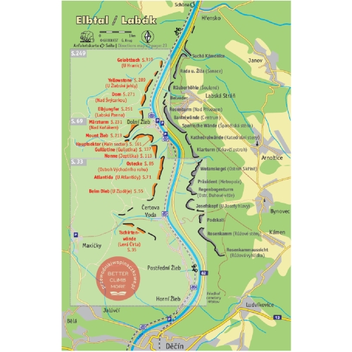 Dolina Łaby 2 - Lewy brzeg (Elbtal, Niemcy) Przewodnik wspinaczkowy