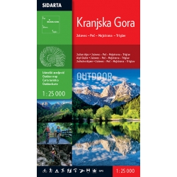 Kranjska Gora Outdoor (Alpy Julijskie, Słowenia) - mapa turystyczna 1:25 000