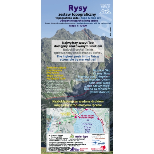 Szczyty Tatr - Rysy zestaw topograficzny
