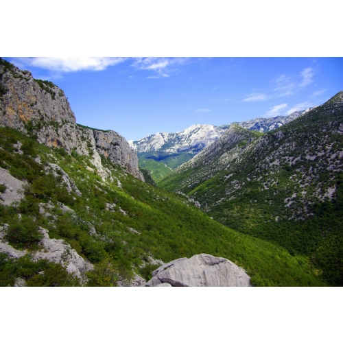 Wąwóz Paklenica.  Autor optimatyi - panoramio, CC BY-SA 3.0, https://commons.wikimedia.org/w/index.php?curid=23812233