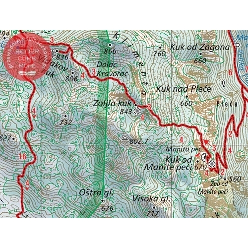 Paklenica - mapa turystyczna 1:25 000