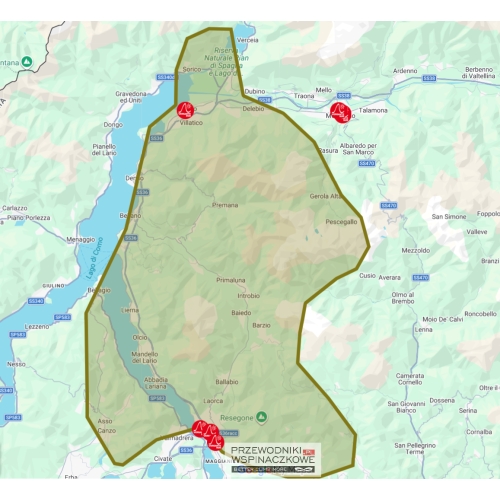 LARIO Rock Pareti (Como, Alpy, Włochy) Przewodnik wspinaczkowy po drogach wielowyciągowych