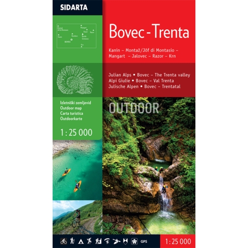 Bovec-Trenta Outdoor (Alpy Julijskie, Słowenia) - mapa turystyczna 1:25 000