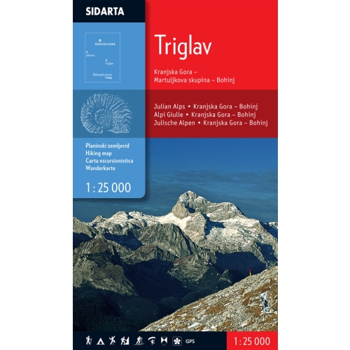 Triglav (Alpy Julijskie, Słowenia) - mapa turystyczna 1:25 000